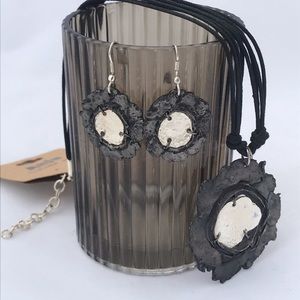 NWT ANJU Handcrafted flower jewelry set